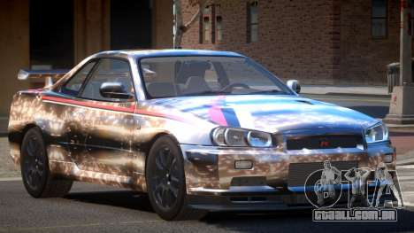 Nissan Skyline GT-R R34 Qz PJ2 para GTA 4