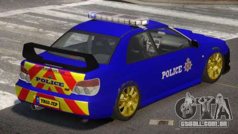 Subaru Impreza RS Police para GTA 4