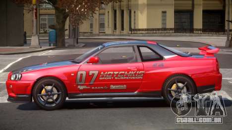 Nissan Skyline R34 GT-Style PJ4 para GTA 4