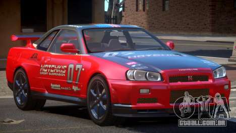 Nissan Skyline R34 GT-Style PJ4 para GTA 4