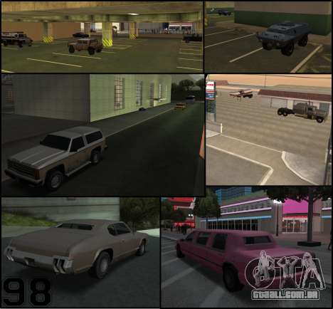 Mais carros estacionados ao redor de San Andreas para GTA San Andreas