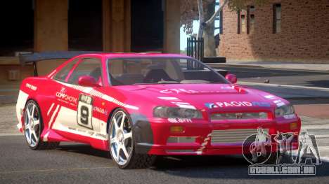 Nissan Skyline R34 BS PJ4 para GTA 4