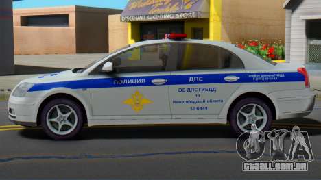 Toyota Avensis SOBRE a polícia de trânsito para GTA San Andreas