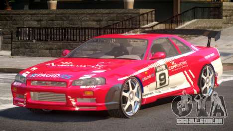 Nissan Skyline R34 BS PJ4 para GTA 4