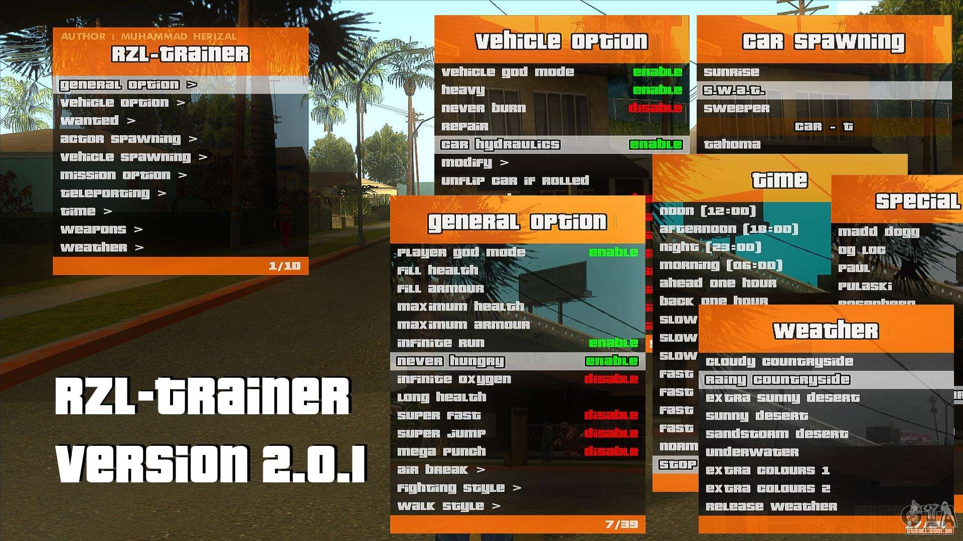 Mods GTA San Andreas: Cheats GTA San Andreas PC (Códigos, trapaças