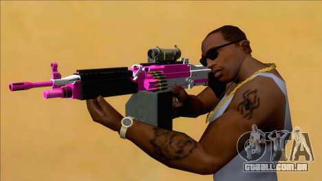 GTA V Combat MG Pink Scope Big Mag para GTA San Andreas