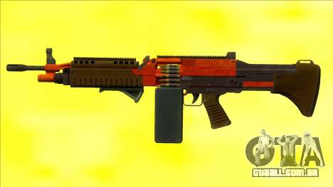 GTA V Combat MG Orange Grip Big Mag para GTA San Andreas