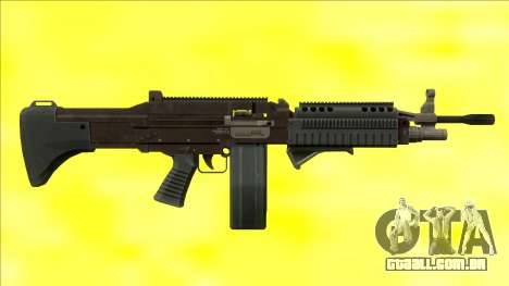 GTA V Combat MG Black Grip Big Mag para GTA San Andreas