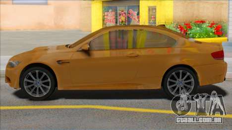 BMW M3 E92 Yellow Coupe para GTA San Andreas