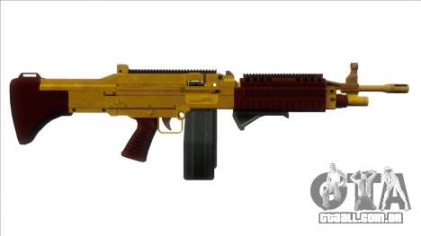 GTA V Combat MG Gold Grip Big Mag para GTA San Andreas