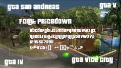 Pricedown - Fonte do logotipo GTA para GTA San Andreas