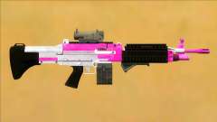GTA V Combat MG Pink All Attachments Small Mag para GTA San Andreas