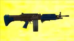 GTA V Combat MG LSPD Grip Big Mag para GTA San Andreas
