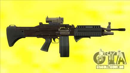 GTA V Combat MG Black All Attachments Big Mag para GTA San Andreas
