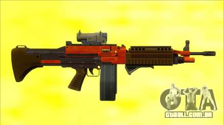 GTA V Combat MG Orange All Attachments Big Mag para GTA San Andreas