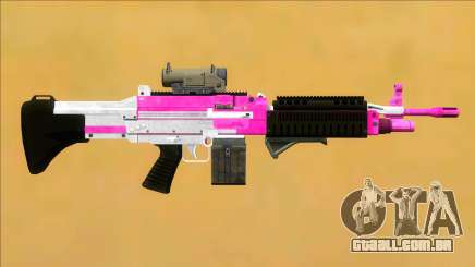 GTA V Combat MG Pink All Attachments Small Mag para GTA San Andreas
