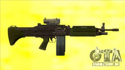 GTA V Combat MG Green Scope Big Mag para GTA San Andreas