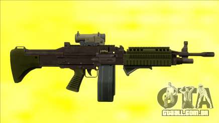 GTA V Combat MG Green All Attachments Big Mag para GTA San Andreas