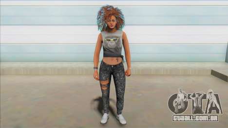 GTA Online Skin Ramdon Female Big Afro 1 para GTA San Andreas