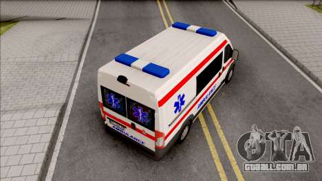Fiat Ducato 2020 Serbian Ambulance para GTA San Andreas
