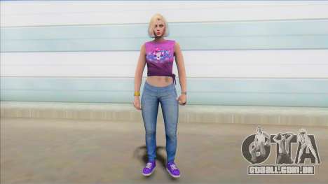 GTA Online Skin Ramdon Female Rubia 8 para GTA San Andreas