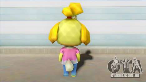 Animal Crossing Isabelle Informal Clothes Skin para GTA San Andreas