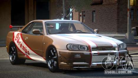 Nissan Skyline PSI R34 L3 para GTA 4