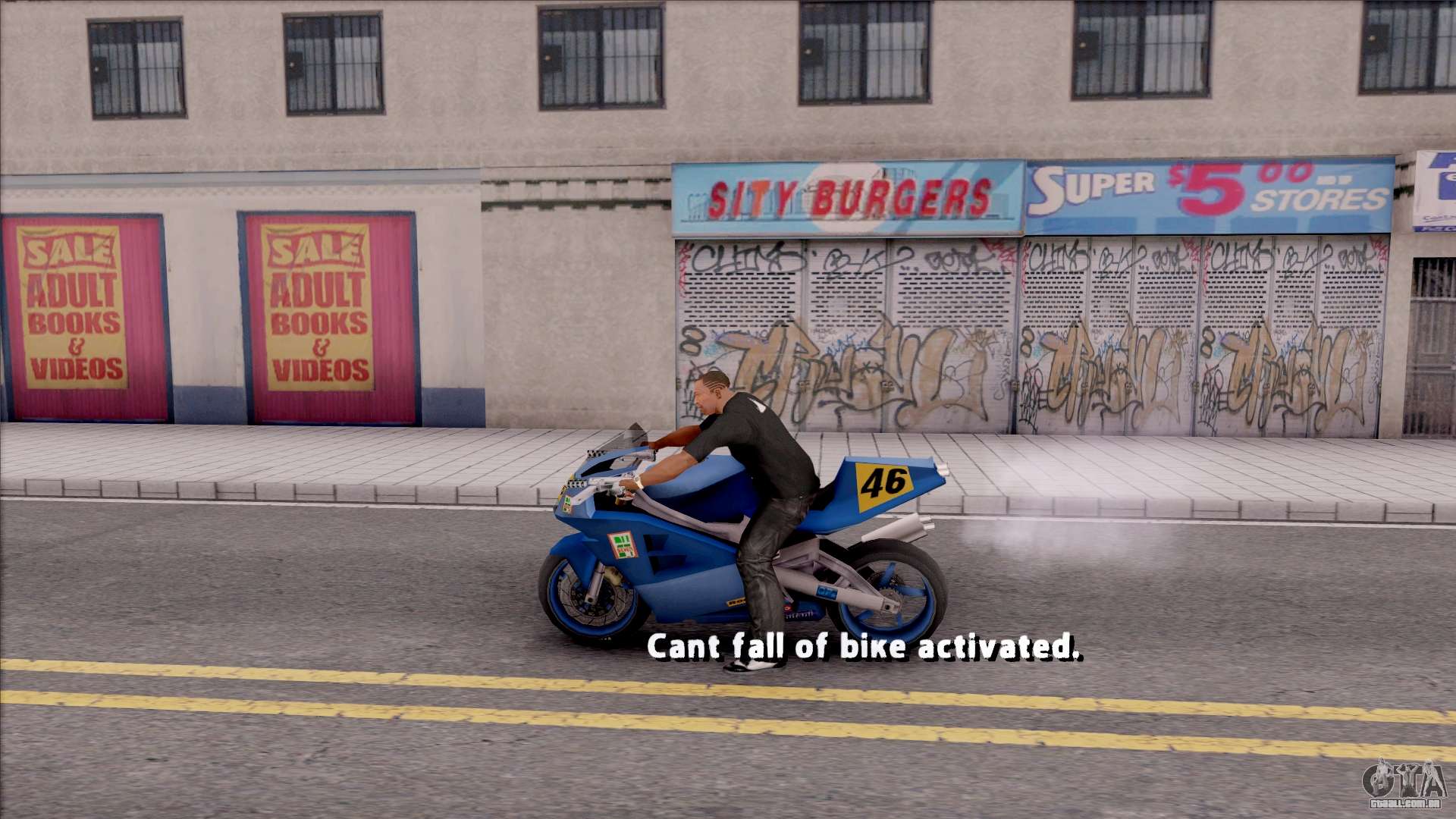 Can Not Fall Off The Bike para GTA San Andreas