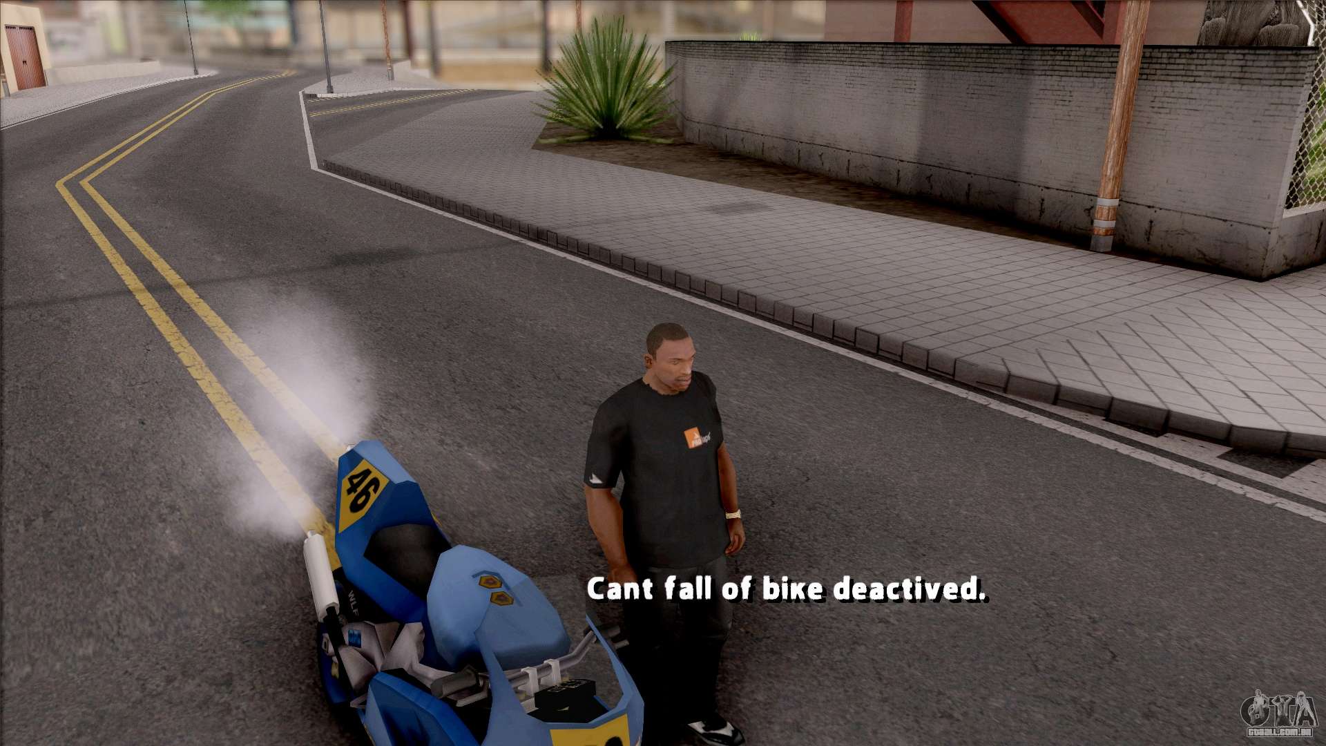 nunca cair da moto gta vc 