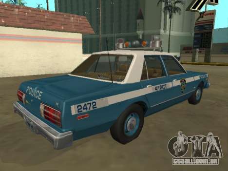 Dodge Aspen 1979 New York Police Dept para GTA San Andreas