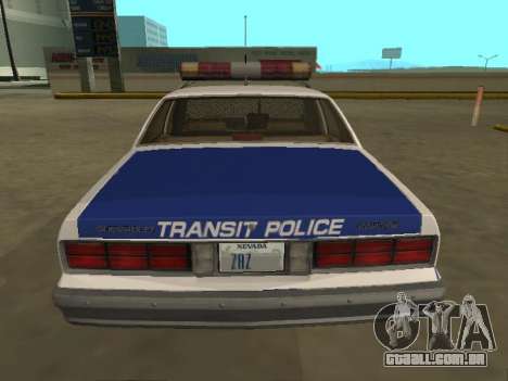 Chevrolet Caprice 1987 NYPD Transit Police para GTA San Andreas