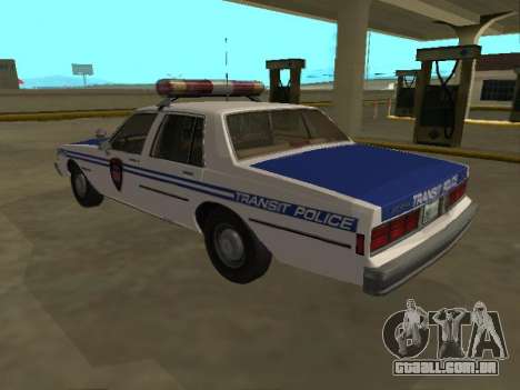 Chevrolet Caprice 1987 NYPD Transit Police para GTA San Andreas