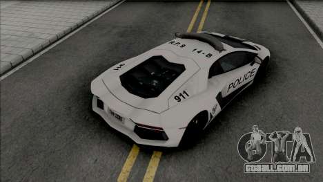 Lamborghini Aventador LP700-4 Police Rio para GTA San Andreas