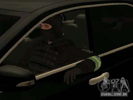 Um policial de choque usando uma máscara para GTA San Andreas
