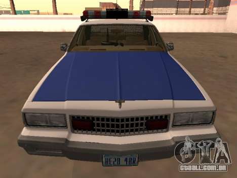 Chevy Caprice 1987 NYPDT Police Versão Editada para GTA San Andreas