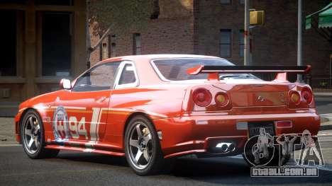 Nissan Skyline R34 GST Racing L9 para GTA 4