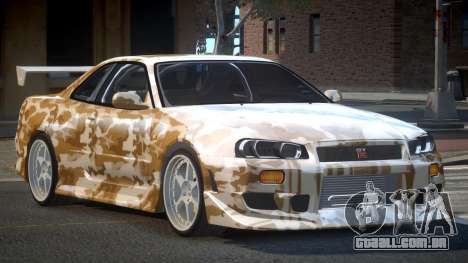 Nissan Skyline R34 GT-R PSI PJ9 para GTA 4