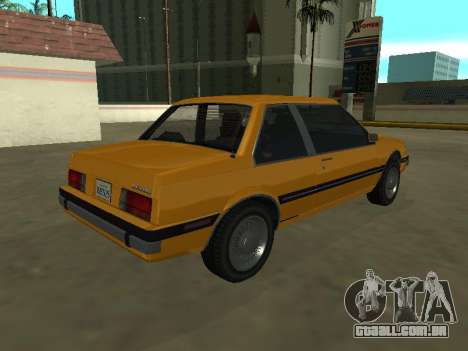 Chevrolet Cavalier Coupe 1988 para GTA San Andreas