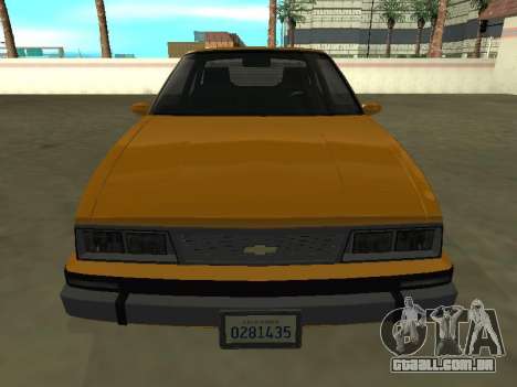 Chevrolet Cavalier Coupe 1988 para GTA San Andreas