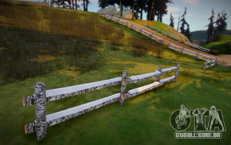 Winter Farm Fence Wood para GTA San Andreas