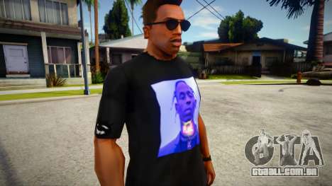 Travis Scott Black T-Shirt para GTA San Andreas