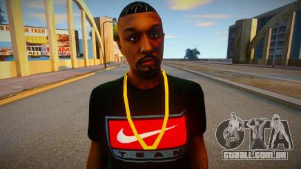Afro-americano em camiseta nike para GTA San Andreas