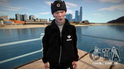 Gopnik adulto em chapéu de inverno para GTA San Andreas