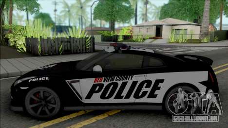 Nissan GT-R Black Edition Police para GTA San Andreas