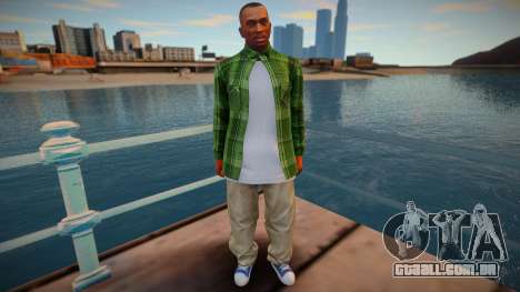 CJ as Grove Family Outfit v2 para GTA San Andreas