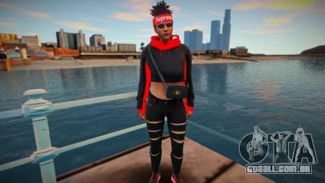 GTA Online Skin Ramdon Female Samira Big Afro 3 para GTA San Andreas