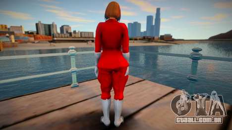 KOF Soldier Girl - RED Brown hair Topless 2 para GTA San Andreas