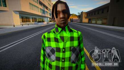 FAM2 em camisa xadrez para GTA San Andreas