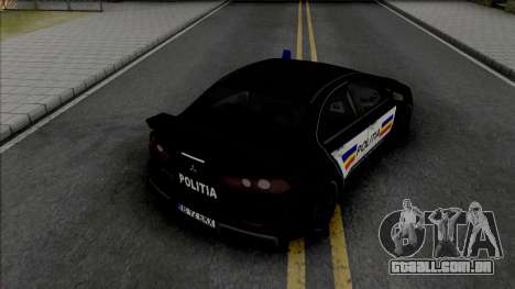 Mitsubishi Lancer Evolution X Politia Romana para GTA San Andreas