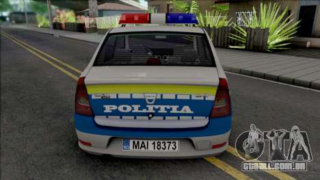 Dacia Logan Politia Romana para GTA San Andreas